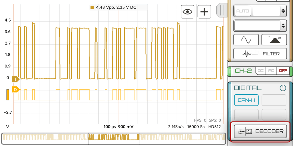 CAN decoding with HScope 3